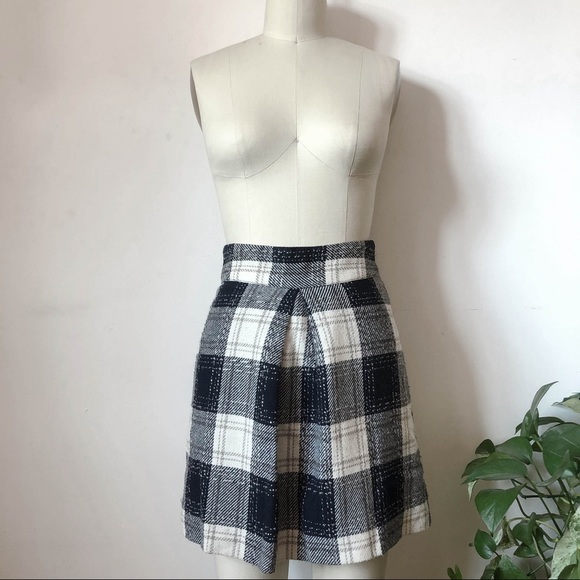 Vintage Dresses & Skirts - Vintage A-line plaid skirt Size 4